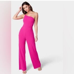 Crystal Sky Hot Pink Jumpsuit. Ladies Medium. One Strap.